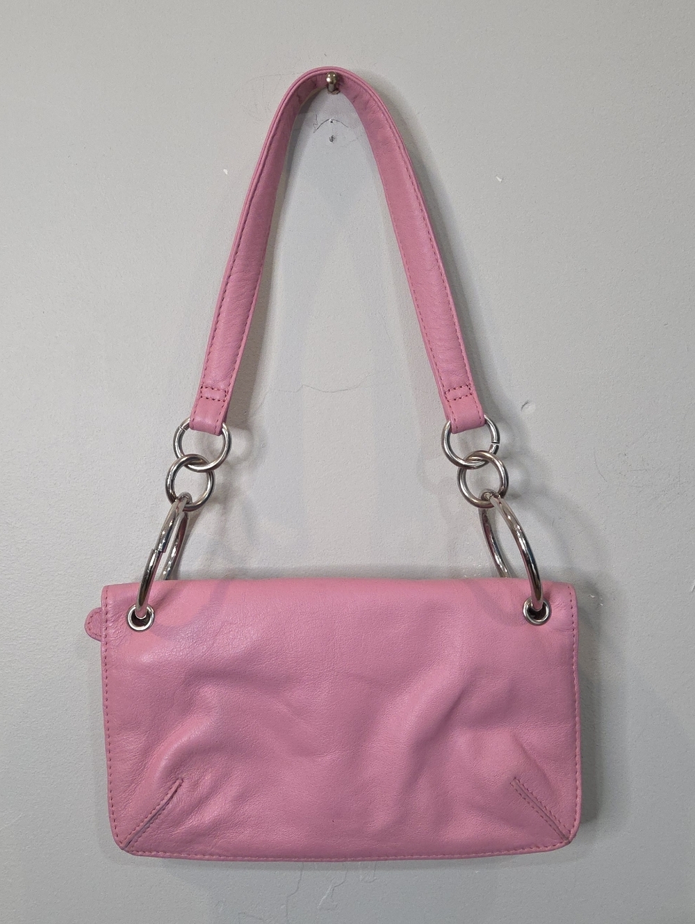 Vintage Wilsons Leather Maxima Bubblegum Pink Mini Bag Clutch ShoulderStrap